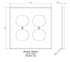 Calacatta Gold Marble 4 1/2 x 4 1/2 Switch Plate  2-DUPLEX Wall Cover